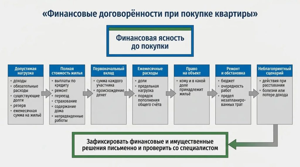 Финансовые договоренности при покупке квартиры